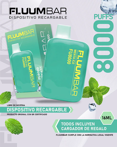Vaporizador Desechable Fluumbar 8.000 Puffs 