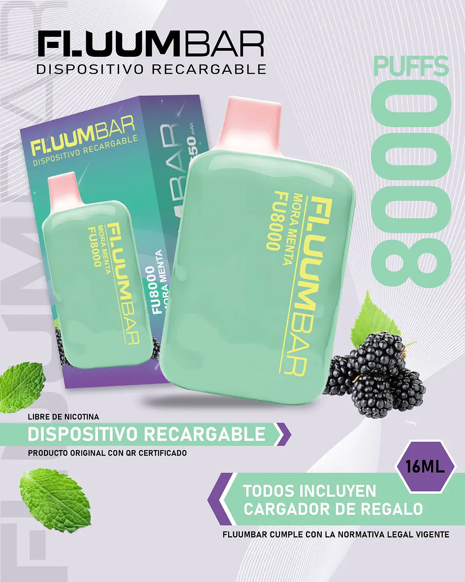 Vaporizador Desechable Fluumbar 8.000 Puffs  2