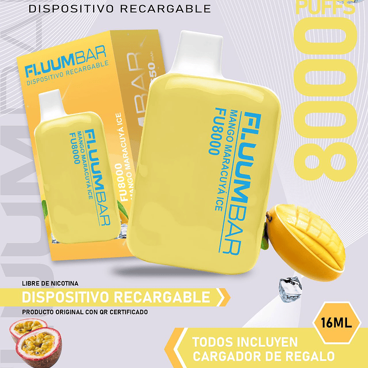 Fluumbar 8.000 Puffs Vaporizador Desechable  5