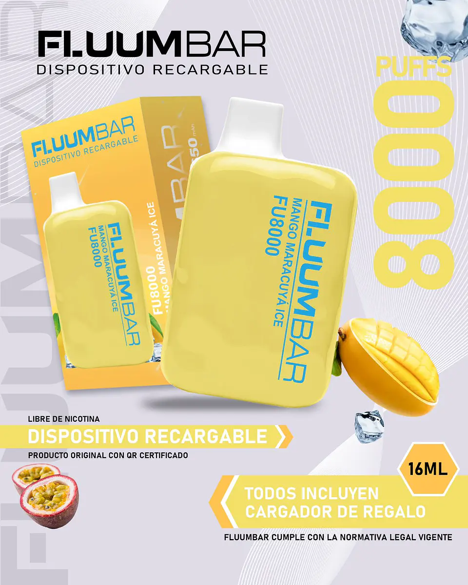 Vaporizador Desechable Fluumbar 8.000 Puffs  5