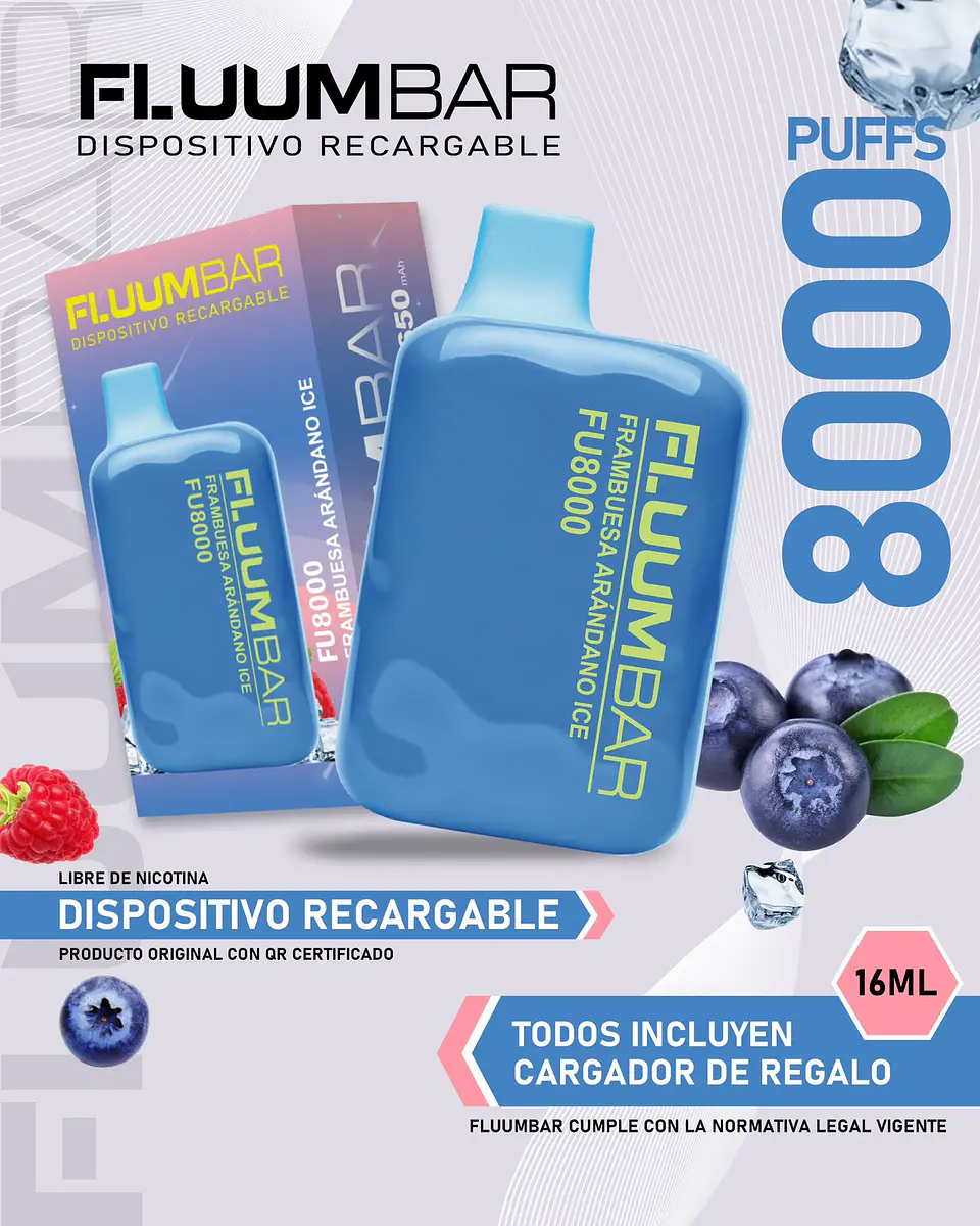 Vaporizador Desechable Fluumbar 8.000 Puffs  6