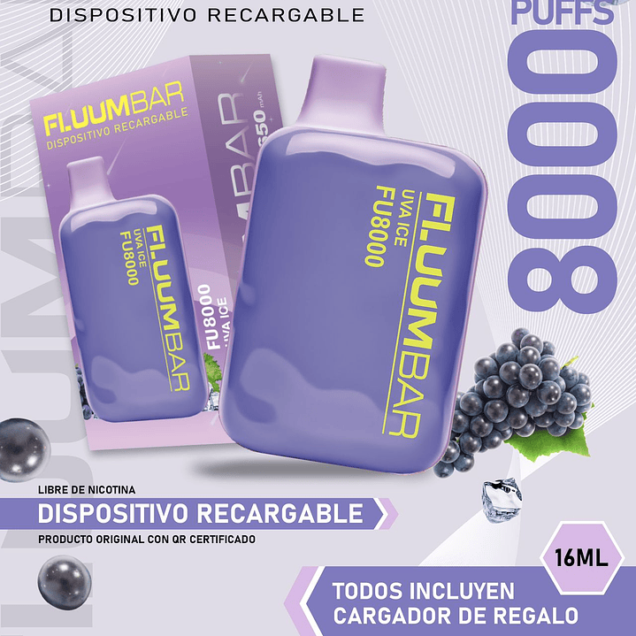 Fluumbar 8.000 Puffs Vaporizador Desechable  10
