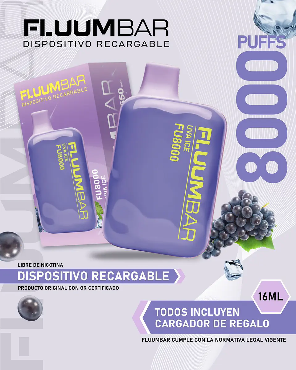 Vaporizador Desechable Fluumbar 8.000 Puffs  10