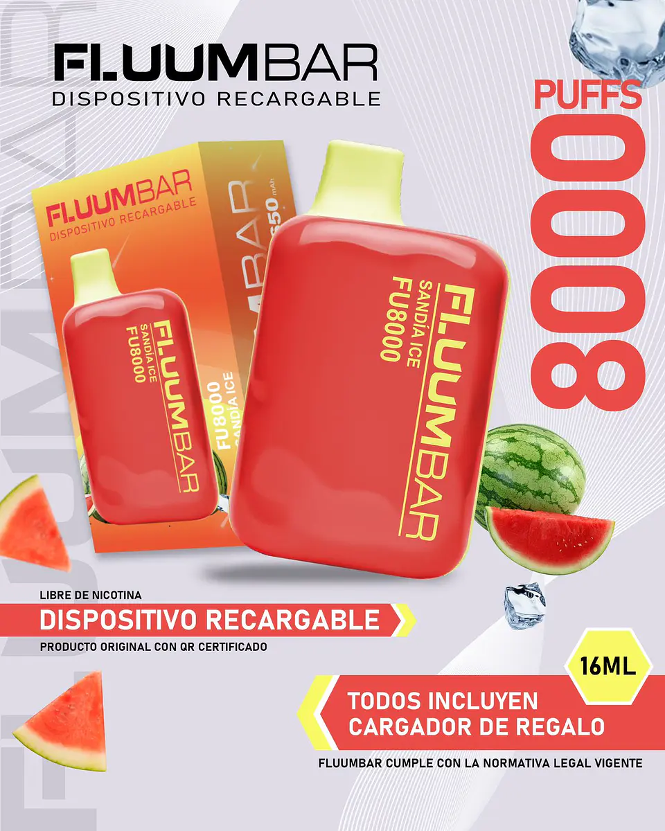 Vaporizador Desechable Fluumbar 8.000 Puffs  11