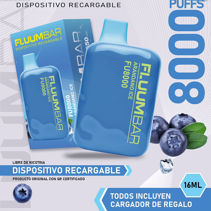 Fluumbar 8.000 Puffs Vaporizador Desechable  12