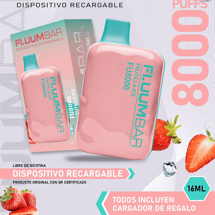 Fluumbar 8.000 Puffs Vaporizador Desechable  13