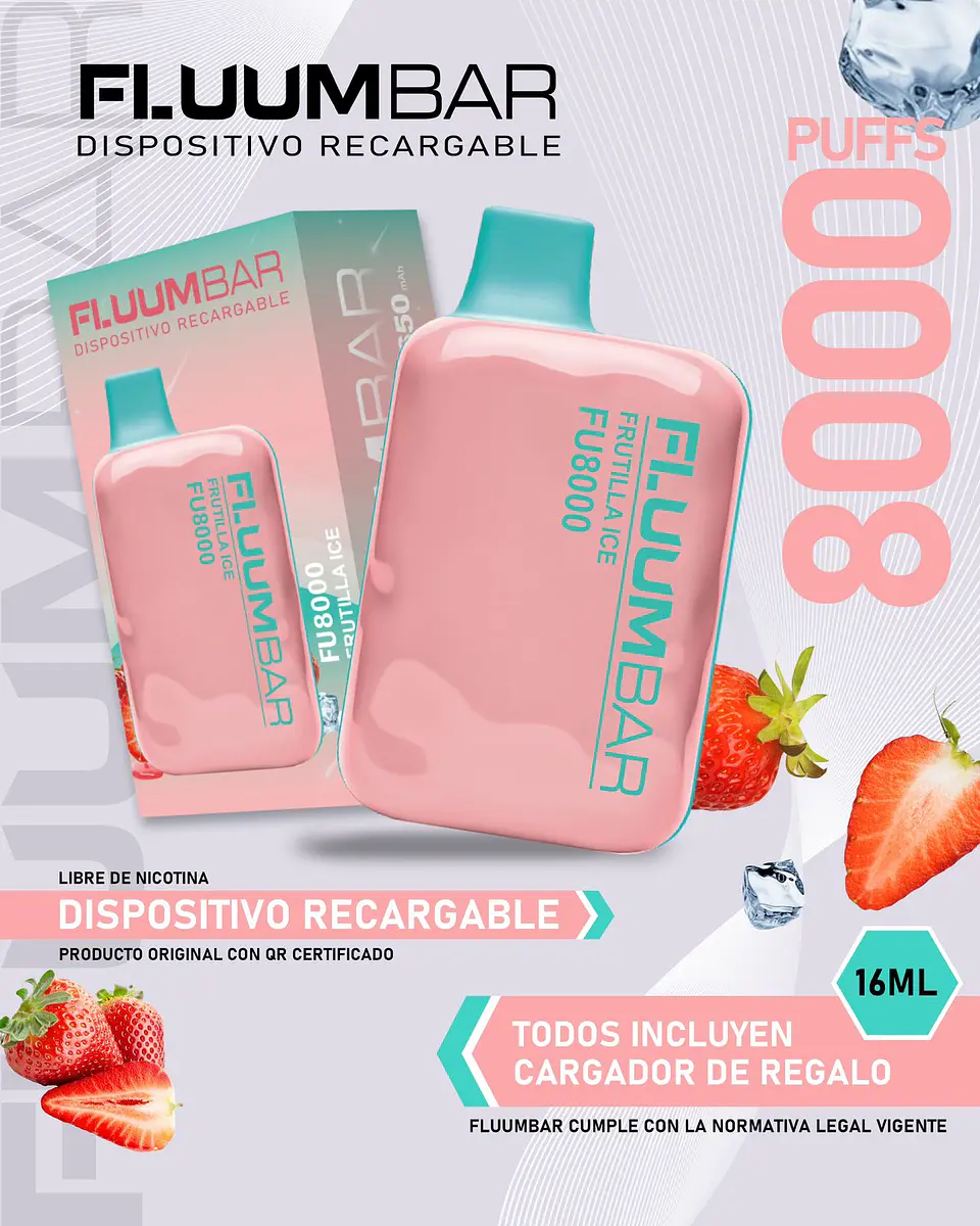 Vaporizador Desechable Fluumbar 8.000 Puffs  13