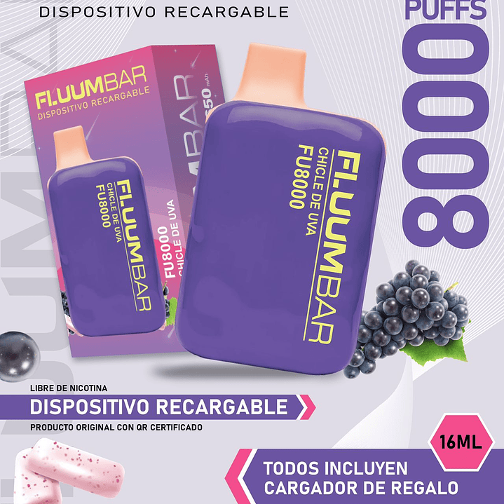 Fluumbar 8.000 Puffs Vaporizador Desechable  14
