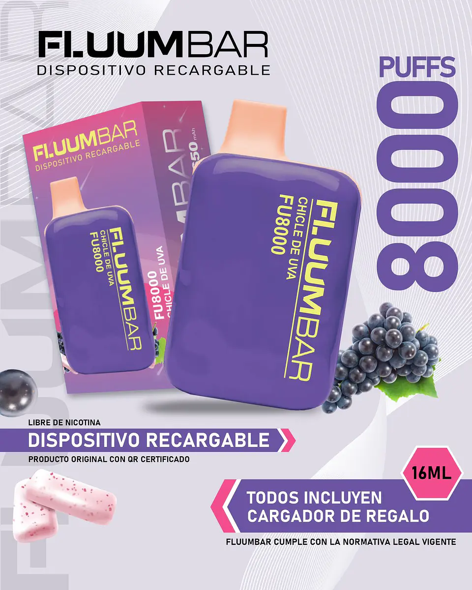 Vaporizador Desechable Fluumbar 8.000 Puffs  14