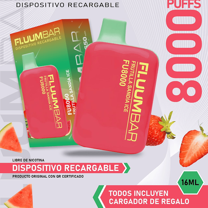 Fluumbar 8.000 Puffs Vaporizador Desechable  15