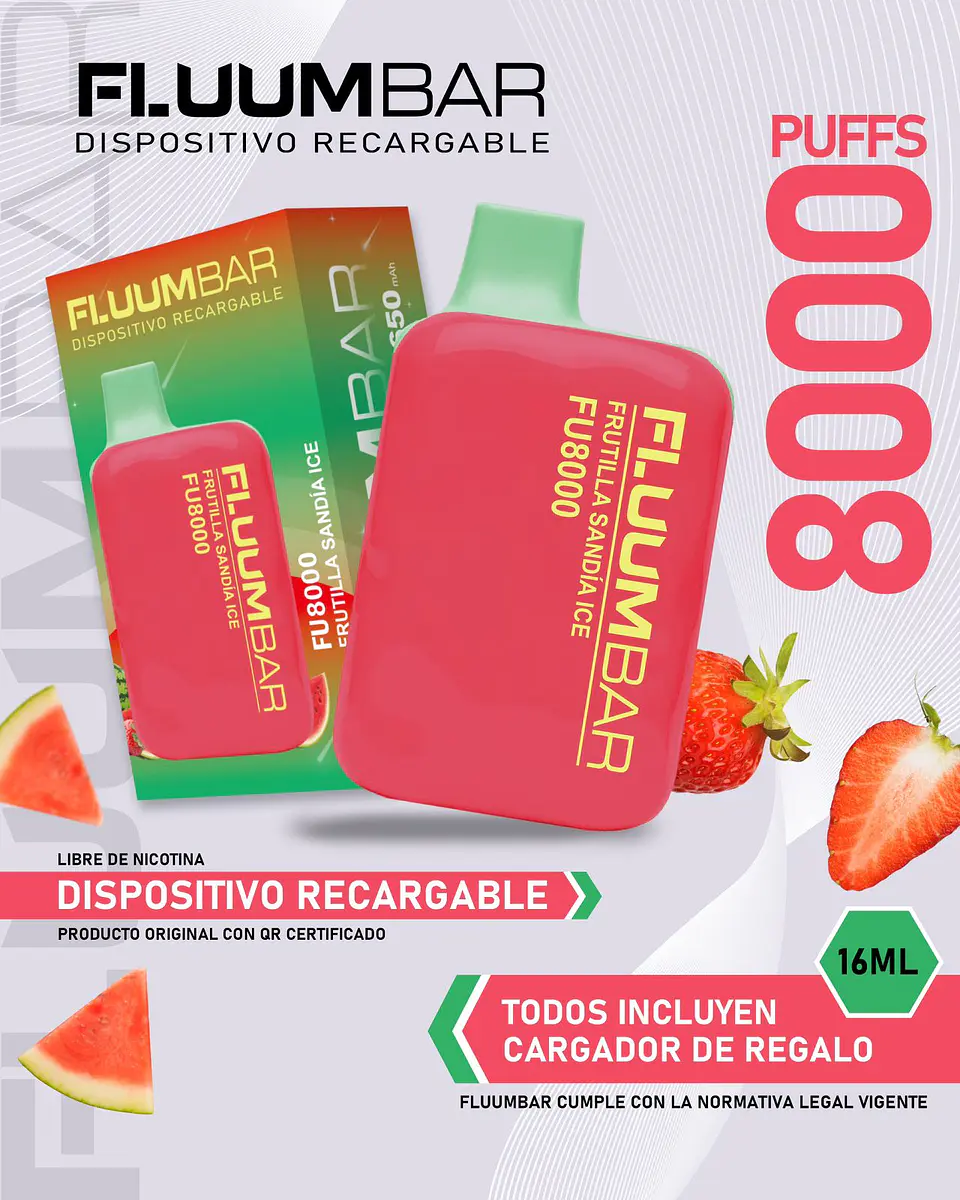 Vaporizador Desechable Fluumbar 8.000 Puffs  15
