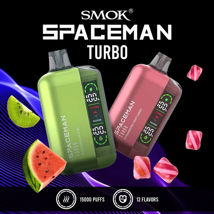 Smoke Spaceman Turbo 15.000, Vaporizador Desechable  1