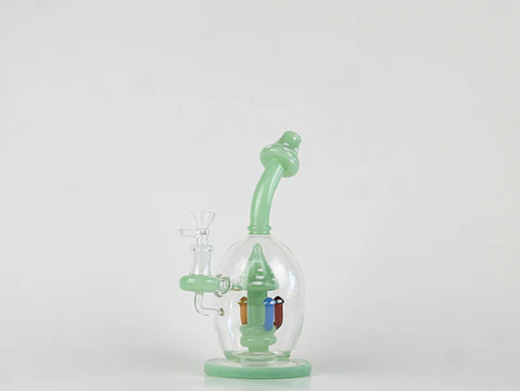Bong Pyrex Unico | Fluor Mushrooms 30cm | + Quemador Gratis