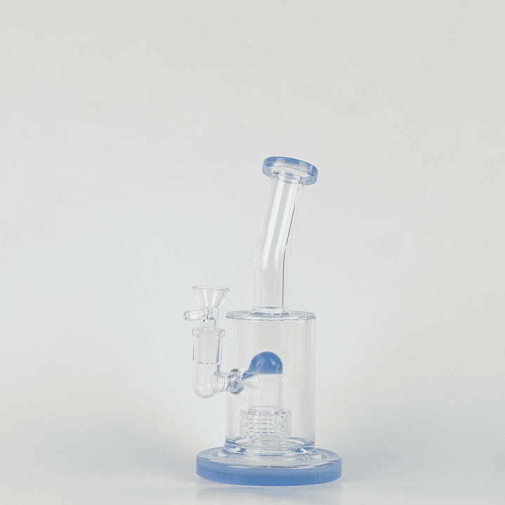 Bong Pyrex Blue Grid Compact 22cm 850g ( Extra Grueso ) 1