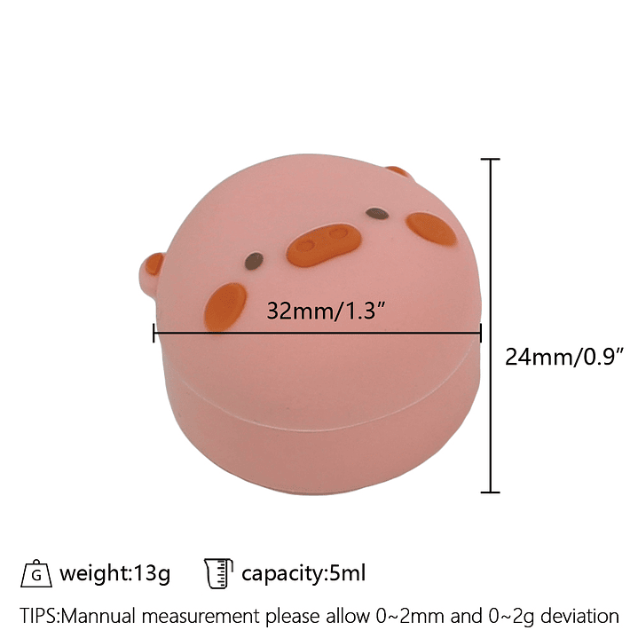Contenedor de Silicona Antiadherente Cerdito 5ml 2