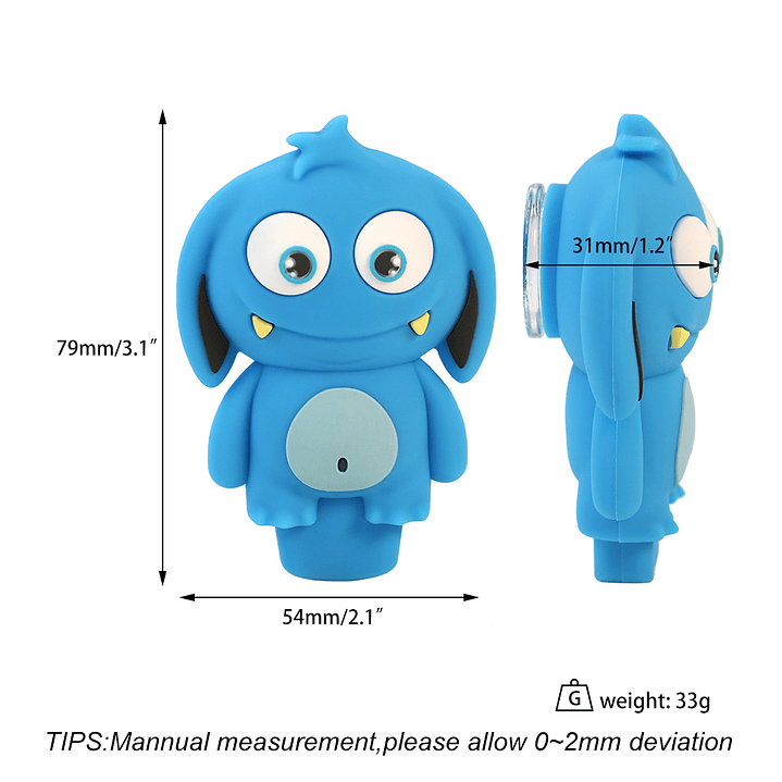 Pipa de Silicona Cartoon con Bowl de Vidrio 2