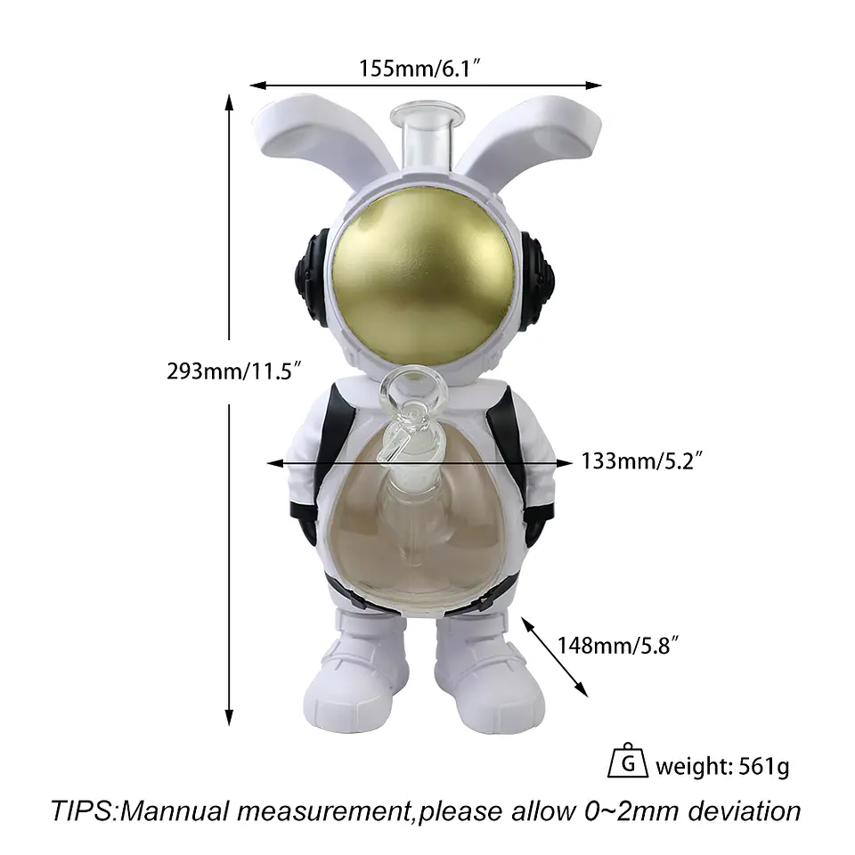 Bong Astronauta Rabbit – Pyrex con Diseño Cartoon 2