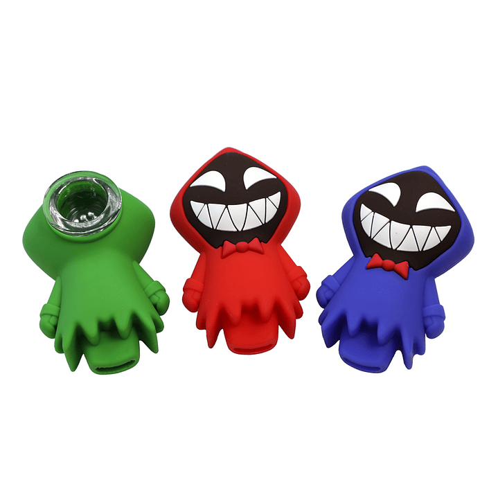 Pipa de Silicona Cartoon Hooded – Bowl de Vidrio 2