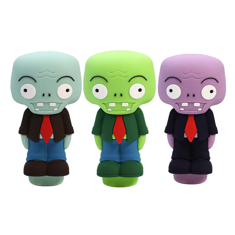 Pipa de Silicona Zombie Cartoon con Bowl de Vidrio 3