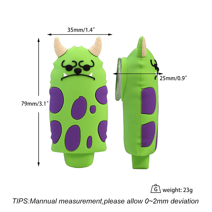 Pipa de Silicona Monster Sad con Bowl de Vidrio 1