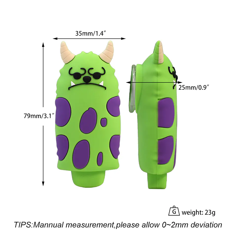 Pipa de Silicona Monster Sad con Bowl de Vidrio 1