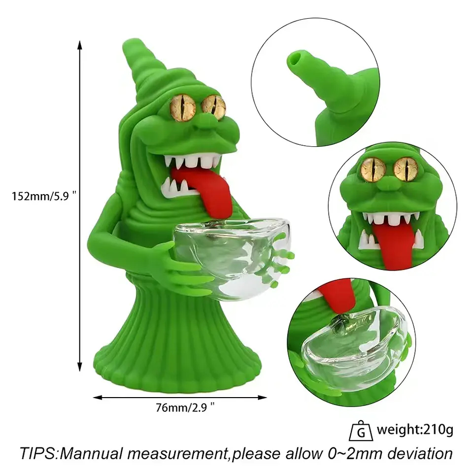 Bong Silicona Monster Slime con Cámara de Pyrex  1