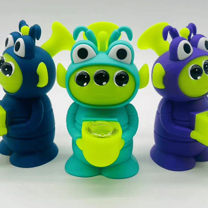 Pipa de Silicona Alien Triple Ojo 1