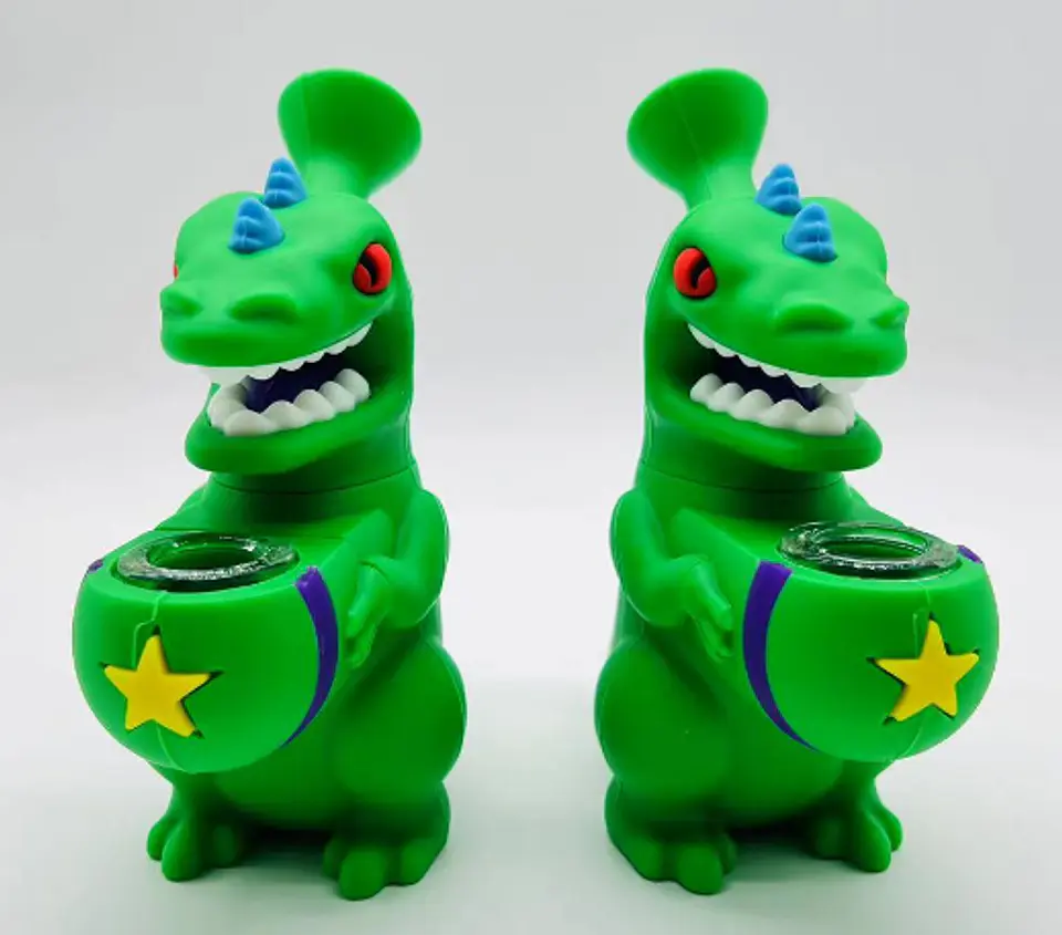 Pipa de Silicona Dinosaurio Cartoon 1