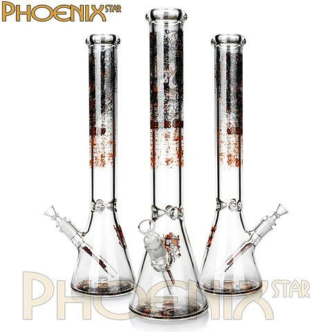 Bong de Pyrex Phoenix Star Splash – Bong de Borosilicato con Downstem Difusor 💎💨 45cms