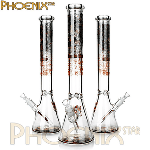 Bong de Vidrio Phoenix Star Splash – Bong de Borosilicato con Downstem Difusor 💎💨 45cms