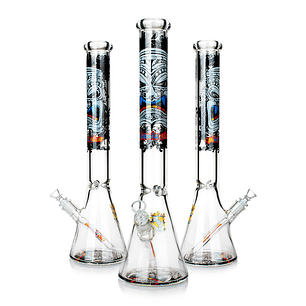 Bong de Vidrio Phoenix Star Tribal – Bong Beaker de Pyrex con Downstem Difusor 45cms