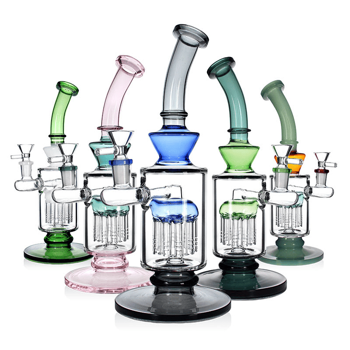 Bong de Vidrio Phoenix Star Recycler con Perc Tree – Bong Premium de Alta Filtración 28cms 1