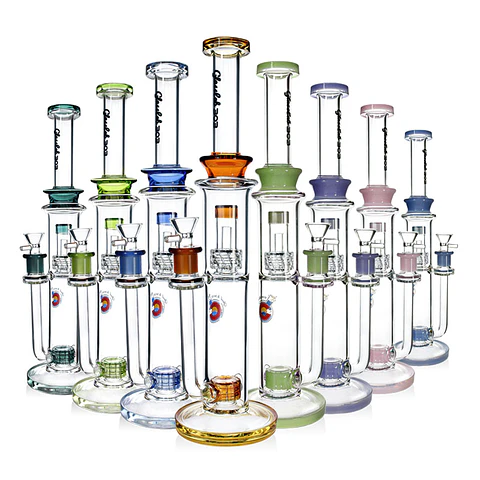 Bong de Pyrex Phoenix Star Recycler con Perc Sphere – Bong Premium de Alta Filtración 40cms