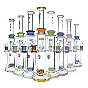 Bong de Vidrio Phoenix Star Recycler con Perc Sphere – Bong Premium de Alta Filtración 40cms