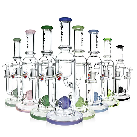 Bong de Pyrex Phoenix Star Recycler con Perc Sphere – Bong Premium de Alta Filtración 30cms