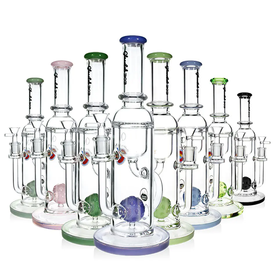 Bong de Pyrex Phoenix Star Recycler con Perc Sphere – Bong Premium de Alta Filtración 30cms 1