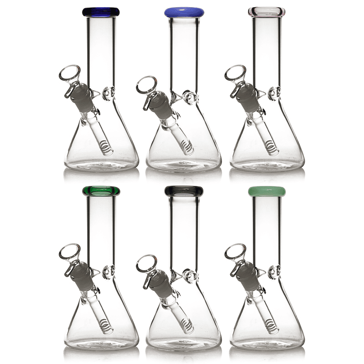 Bong de Vidrio Mini Beaker – Bong Compacto de Pyrex con Downstem 20cms 1