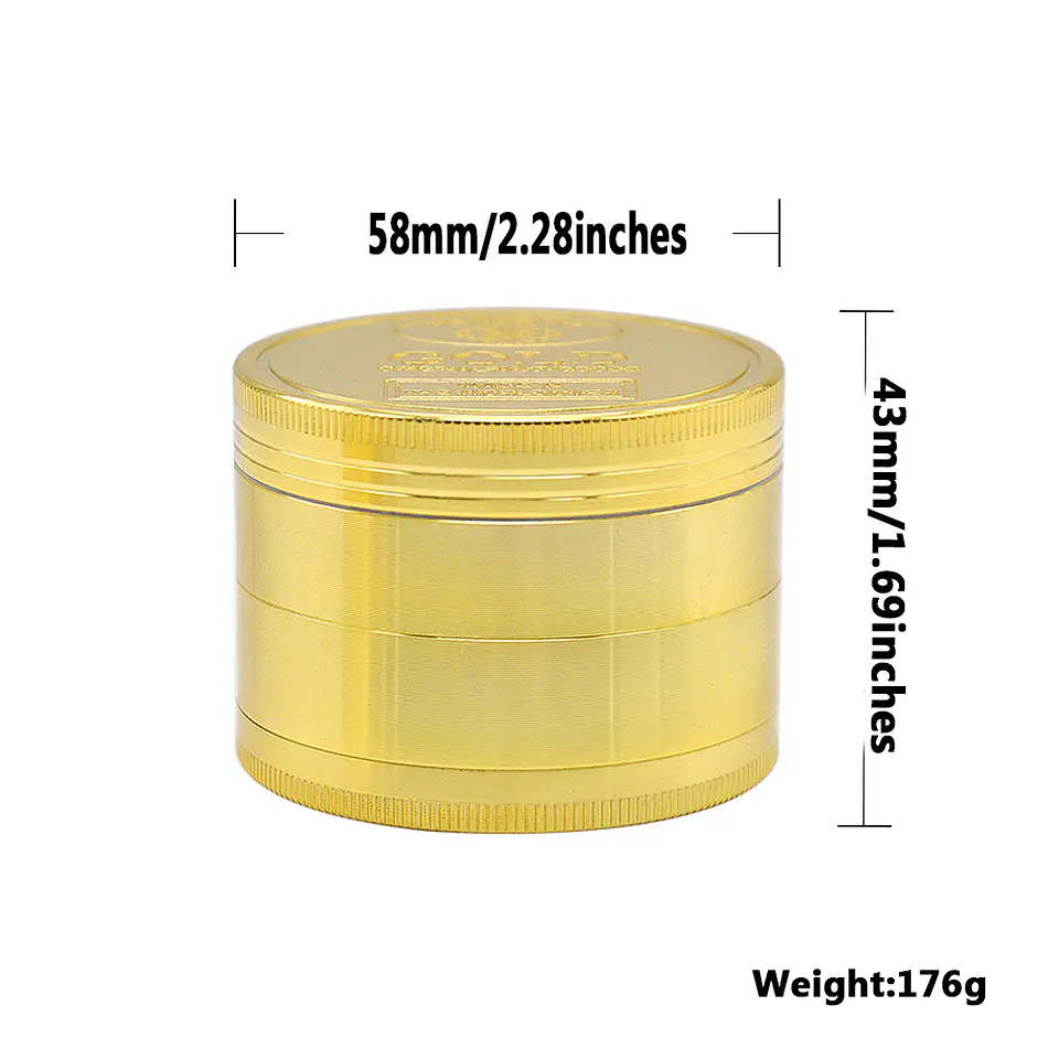 Moledor Metal Toppuff Gold - 4 Partes (50mm) 5