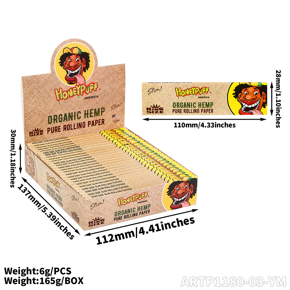 Papelillos Honeypuff King Size Slim 15