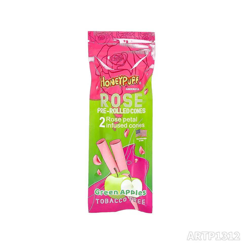 Cono Pre-rolado Honeypuff Rose Petal con Boquilla ( Pack x 2) 2