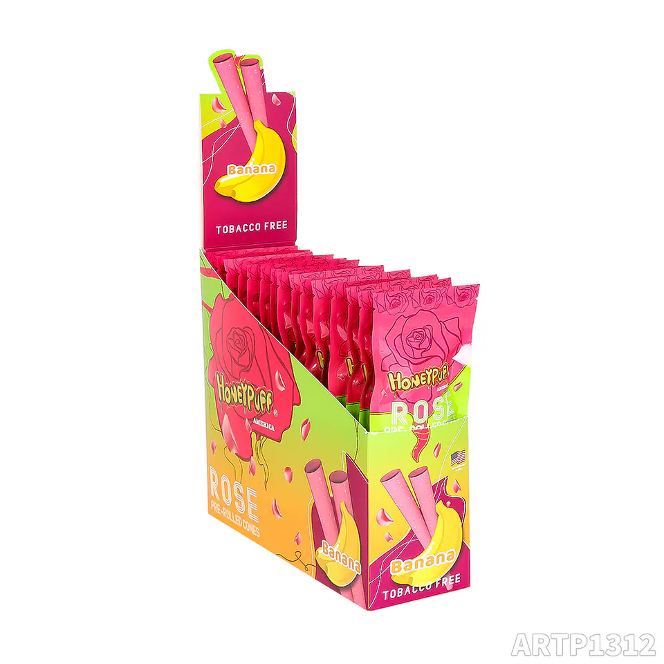 Cono Pre-rolado Honeypuff Rose Petal con Boquilla ( Pack x 2) 7