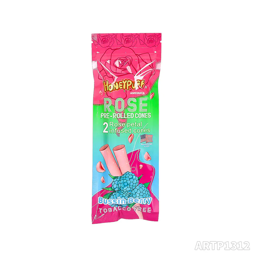 Cono Pre-rolado Honeypuff Rose Petal con Boquilla ( Pack x 2) 8