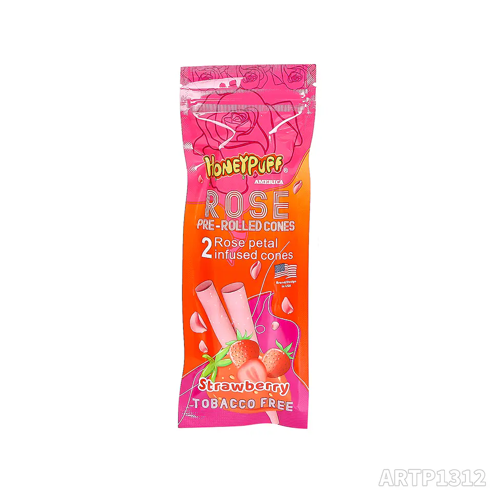 Cono Pre-rolado Honeypuff Rose Petal con Boquilla ( Pack x 2) 10