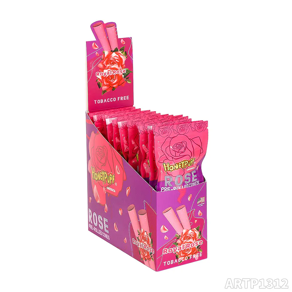 Cono Pre-rolado Honeypuff Rose Petal con Boquilla ( Pack x 2) 13