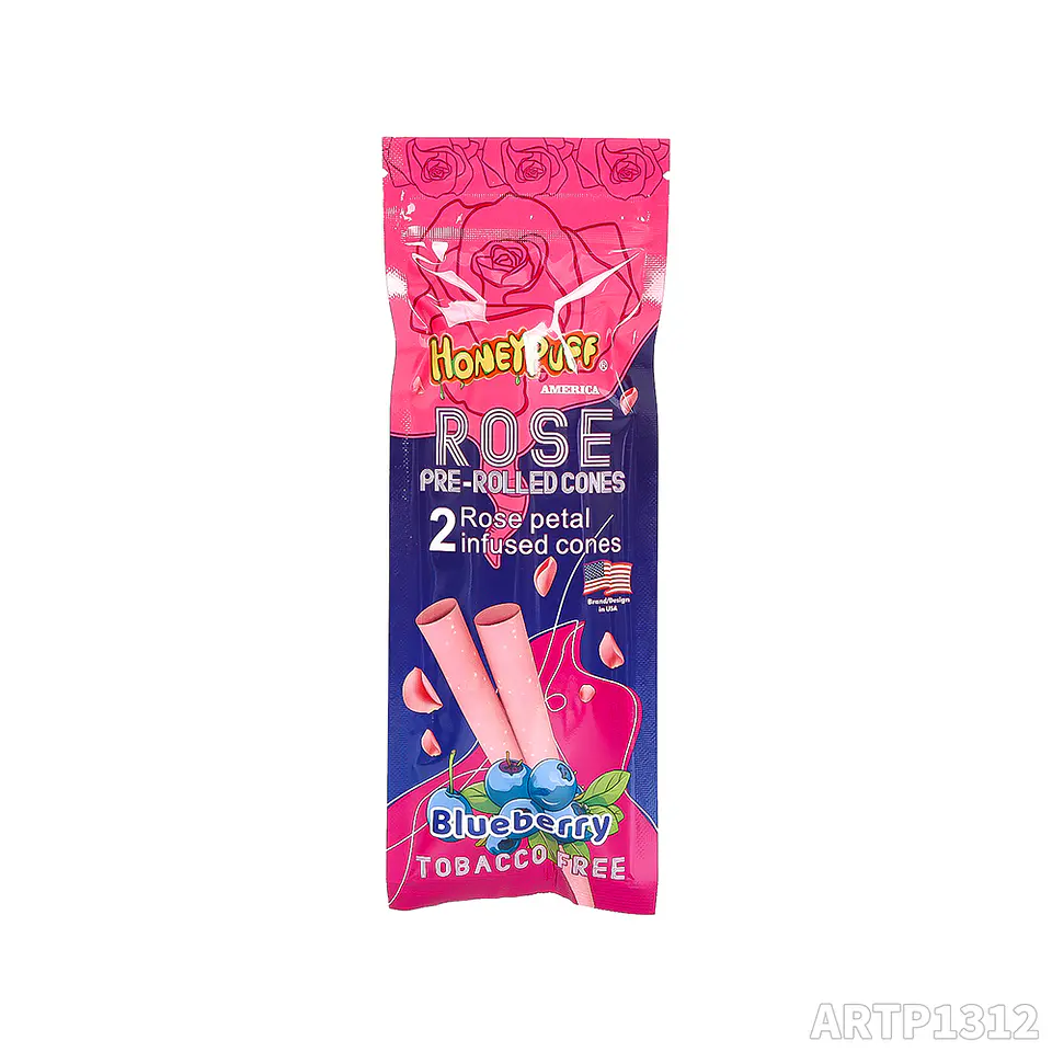 Cono Pre-rolado Honeypuff Rose Petal con Boquilla ( Pack x 2) 14