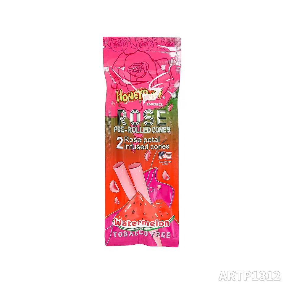 Cono Pre-rolado Honeypuff Rose Petal con Boquilla ( Pack x 2) 16