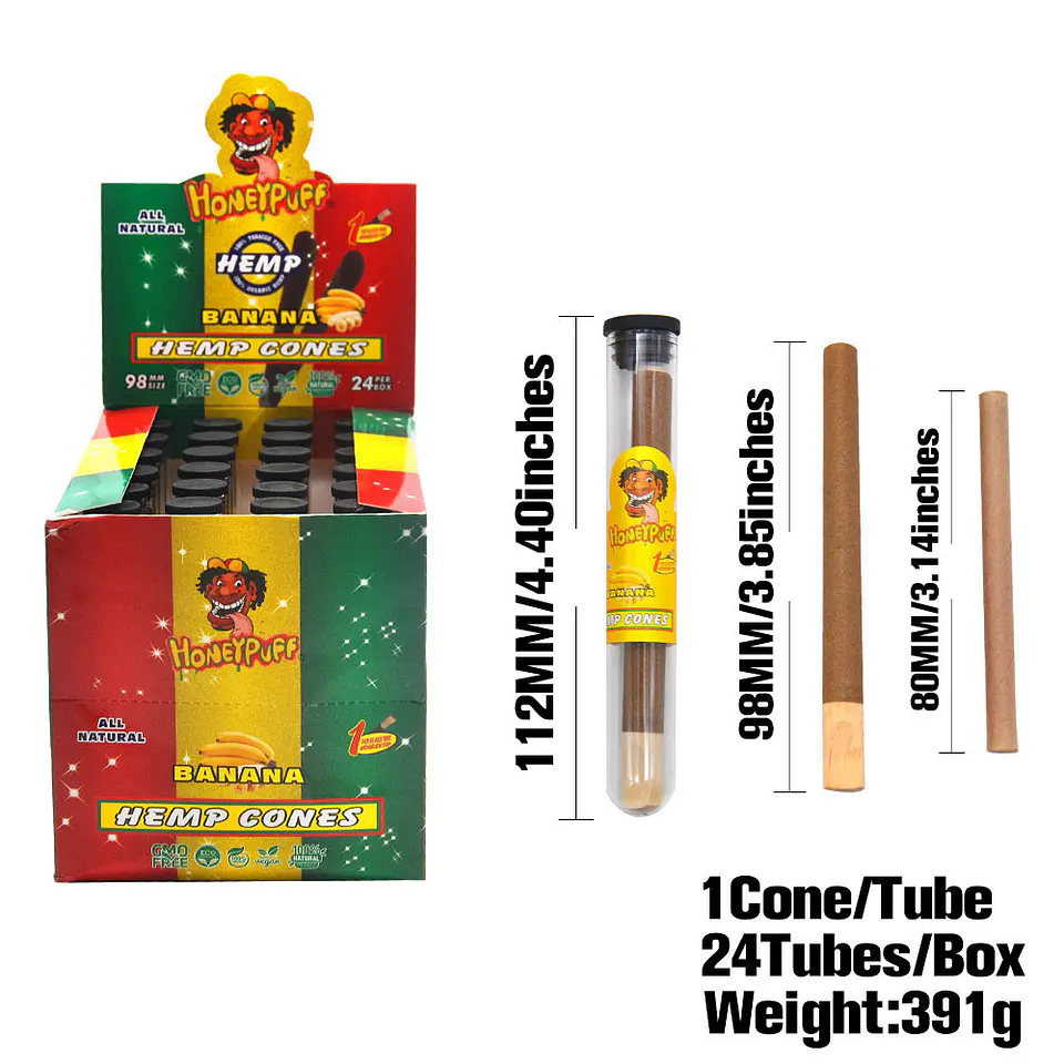 Cono de Cáñamo Honeypuff - Con Boquilla de Madera 2