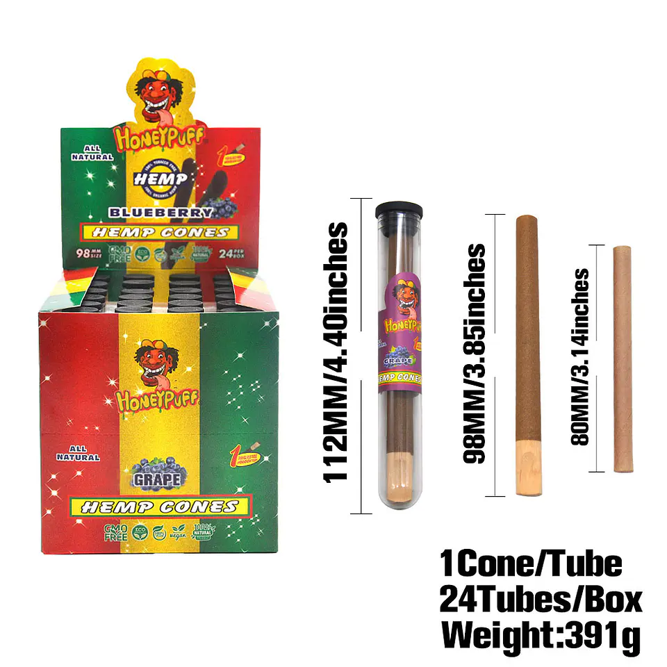 Cono de Cáñamo Honeypuff - Con Boquilla de Madera 3