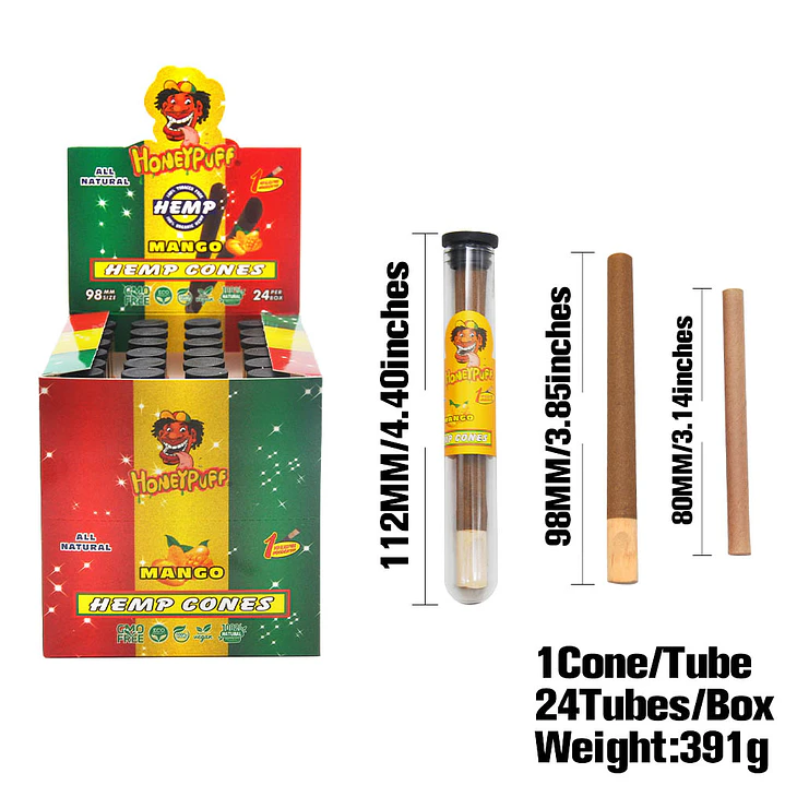 Cono de Cáñamo Honeypuff - Con Boquilla de Madera 5