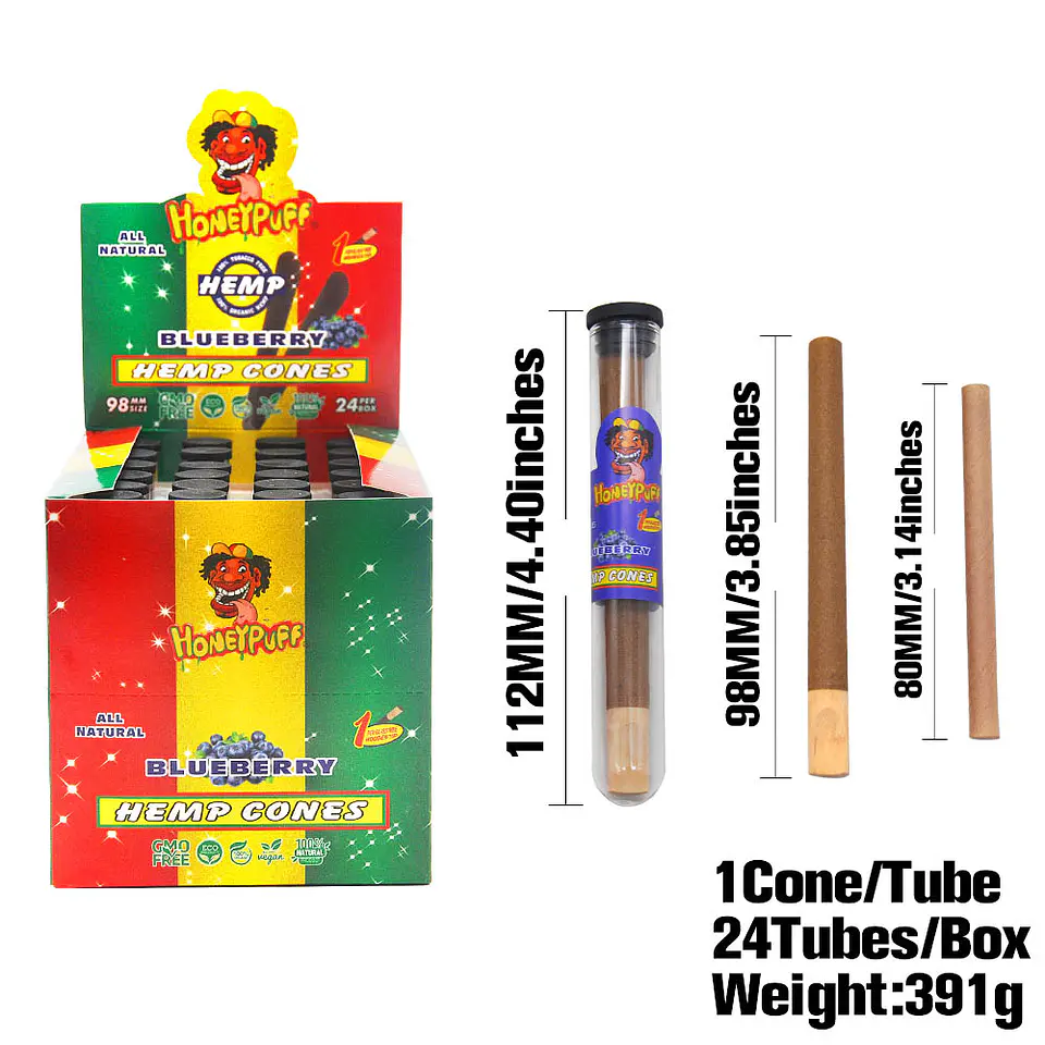 Cono de Cáñamo Honeypuff - Con Boquilla de Madera 7